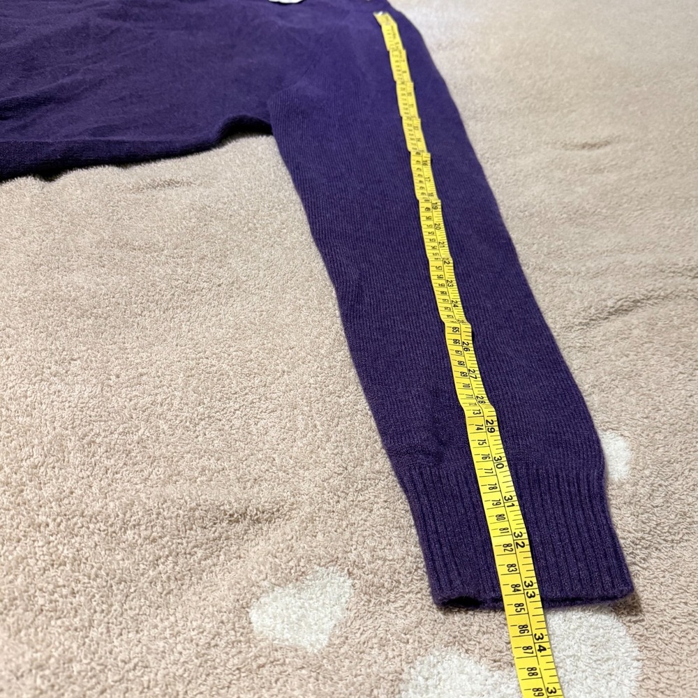 J.Crew Lambswool Blend Crewneck Sweater Men XXL Purple Raglan AA027 NWT - Picture 13 of 13